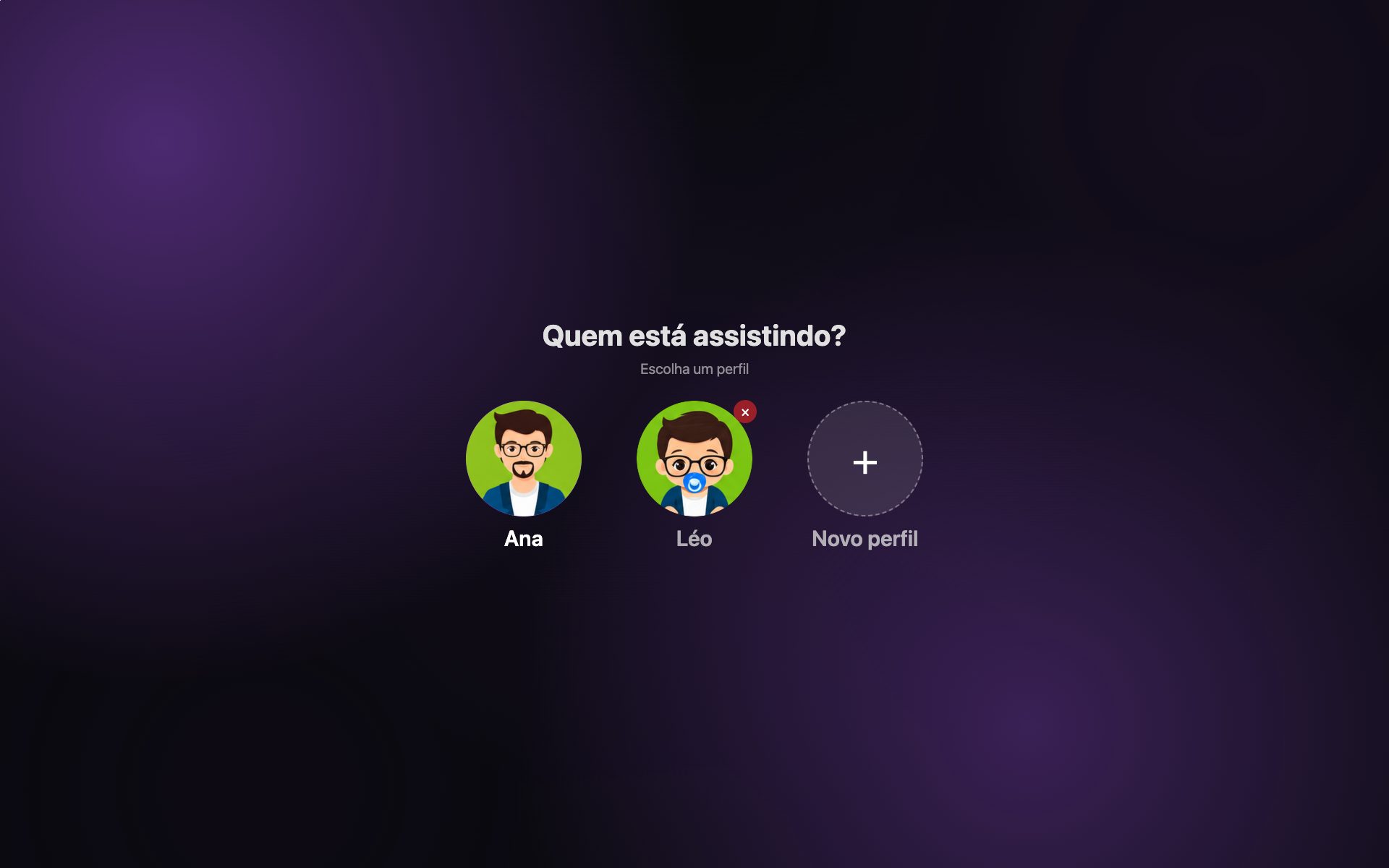 Escolha de perfil